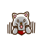 白柴犬ちびキャラスタンプ lineスタンプ（個別スタンプ：24）