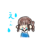 クレヨンで描いた女の子。（個別スタンプ：2）