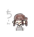 クレヨンで描いた女の子。（個別スタンプ：8）