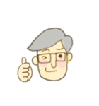大人男子用スタンプ（個別スタンプ：9）