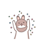 LINEスタンプの日〜うさぎさんと飼い主〜（個別スタンプ：5）
