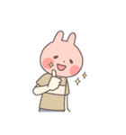 LINEスタンプの日〜うさぎさんと飼い主〜（個別スタンプ：6）