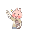 LINEスタンプの日〜うさぎさんと飼い主〜（個別スタンプ：13）