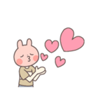 LINEスタンプの日〜うさぎさんと飼い主〜（個別スタンプ：21）