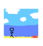 笑える 泳ぐ棒人間（個別スタンプ：6）