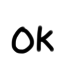 シンプル文字モジ（個別スタンプ：2）