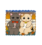 動くねこスタンプ✿くろっち＆みけばん（個別スタンプ：16）