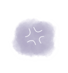 Watercolor Emotions Grayish Purple（個別スタンプ：16）