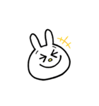 ★毎日使える★面白い うさぎ 表情 感情（個別スタンプ：1）