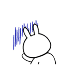 ★毎日使える★面白い うさぎ 表情 感情（個別スタンプ：18）