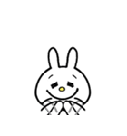★毎日使える★面白い うさぎ 表情 感情（個別スタンプ：25）