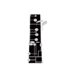 オーボエってなんでもかんでも縦長だよね。（個別スタンプ：3）