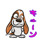 オノマトペ バセットハウンド(犬) 44（個別スタンプ：31）