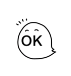 けだま（一言お返事）（個別スタンプ：1）