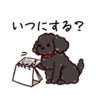 黒トイプーの1日（個別スタンプ：15）