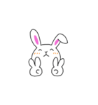 てれやなうさぎ（個別スタンプ：3）