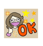 マスク美人（個別スタンプ：10）