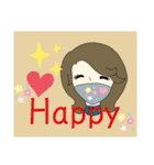 マスク美人（個別スタンプ：14）