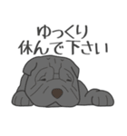 犬種いろいろリアルなタッチの敬語スタンプ（個別スタンプ：12）