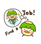 おカッパ熱血就活編！(LINEスタンプの日)（個別スタンプ：4）