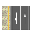 道路02（二車線・歩道付）（個別スタンプ：11）