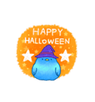 動く！青い鳥の楽しいハロウィン（個別スタンプ：7）