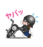 アメリカンバイク女子♡毎日使えるスタンプ（個別スタンプ：20）