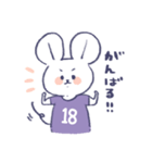 背番号ねずみ #18 紫（個別スタンプ：9）