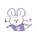 背番号ねずみ #18 紫（個別スタンプ：21）