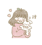 可愛い兎と犬カップル（個別スタンプ：3）