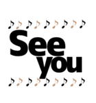 音符日常＆敬語デカ文字大人女子簡単挨拶（個別スタンプ：21）