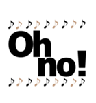 音符日常＆敬語デカ文字大人女子簡単挨拶（個別スタンプ：23）