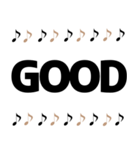 音符日常＆敬語デカ文字大人女子簡単挨拶（個別スタンプ：39）
