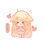 Theイラストのケモ耳な女の子（個別スタンプ：3）
