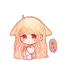 Theイラストのケモ耳な女の子（個別スタンプ：4）