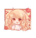 Theイラストのケモ耳な女の子（個別スタンプ：6）