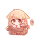 Theイラストのケモ耳な女の子（個別スタンプ：11）