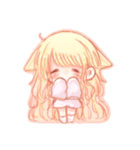 Theイラストのケモ耳な女の子（個別スタンプ：14）