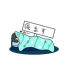 眠い眼鏡の人（個別スタンプ：19）