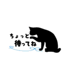 毎日便利「大人かわいい黒ネコ」（個別スタンプ：18）