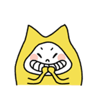 黄色の着ぐるみネコ☆～冬の日常～（個別スタンプ：22）