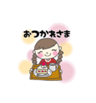 三つ編み 女の子（個別スタンプ：2）