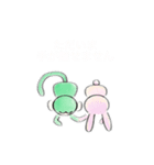 ひっつきさるとうさ（個別スタンプ：9）