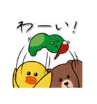 文字が大きい！BROWN ＆ FRIENDSのスタンプ！（個別スタンプ：18）