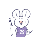 背番号ねずみ #29 紫（個別スタンプ：19）