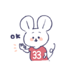 背番号ねずみ #33 赤色（個別スタンプ：1）