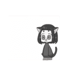 黒猫めがね女子（個別スタンプ：39）