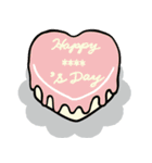 韓国風♡センイルケーキで誕生日祝い（個別スタンプ：10）