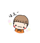 ぱっつん女の子 （ゆるかわスタンプ）（個別スタンプ：3）