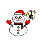 クリスマス☆サンタ☆トナカイ☆雪だるま（個別スタンプ：4）